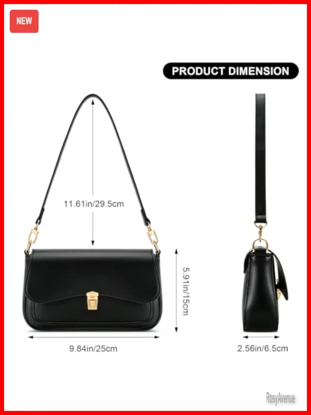 Mini Shoulder Bag Clutch Purse with Chain Strap Faux Leather Hobo